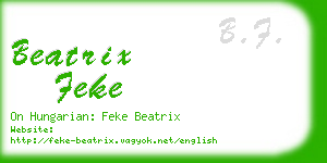 beatrix feke business card